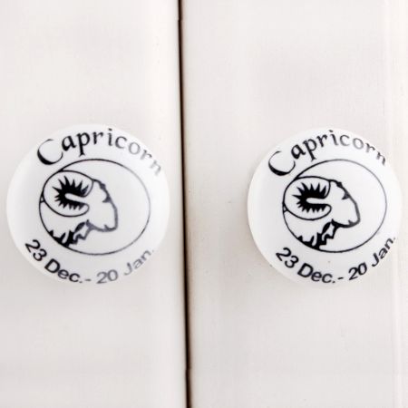 Capricorn Flat Ceramic Knob